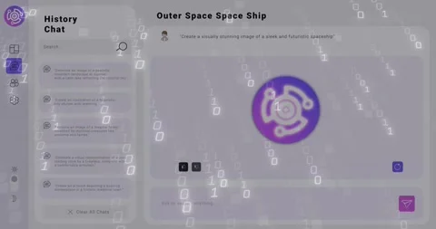 Animation of binary coding and ai chat on white background Stock Footage 328161339