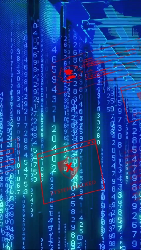 Animation of binary coding and data processing over businessman by computer Stock Footage 319055099
