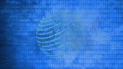 Animation of binary coding and data processing over globe Stock Footage 328412948