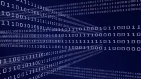 Animation of binary coding and data processing over dark background Stock Footage 328837159