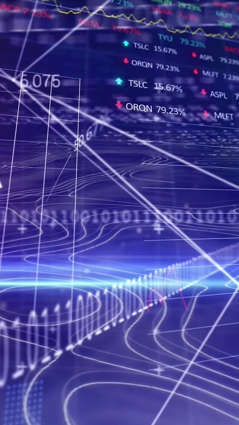Animation of binary coding and data processing over blue background Stock Footage 342033795