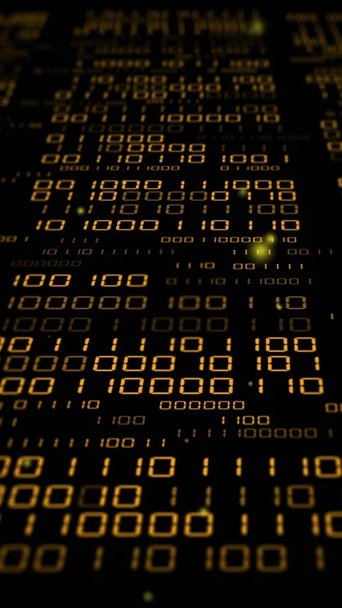 Animation of binary coding and data processing 스톡 동영상 343824815