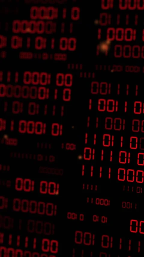 Animation of binary coding and data processing Stock Footage 343824819