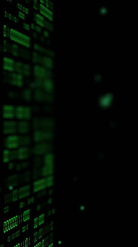 Animation of binary coding and data processing Stock Footage 343824832