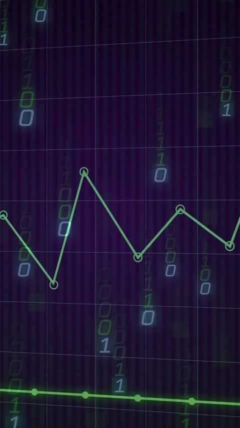 Animation of binary coding and digital data processing over dark background Stock Footage 342954022