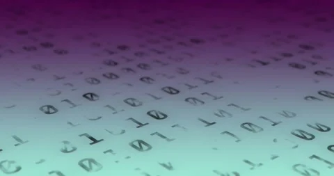 Animation of binary coding on blue background Stock Footage 330593973