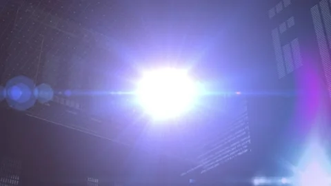 Animation of binary coding data processing over screen on blue background Video stock 171188871