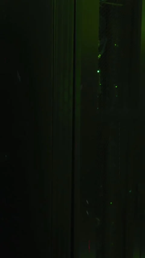 Animation of binary coding data processing and symbols against computer server Stock Footage 321580440