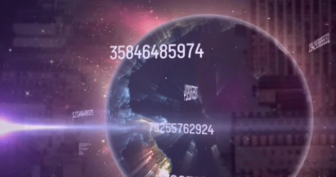 Animation of binary coding data processing over glowing computer circuit board Stock Footage 327964648