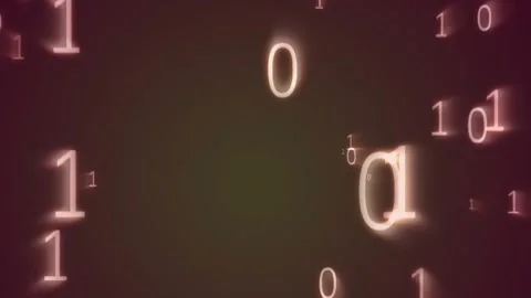 Animation of binary coding data processing on dark background Stock Footage 328587066