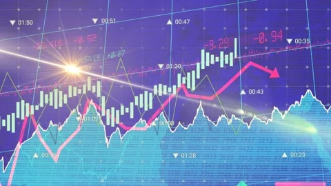 Animation of binary coding data processing over grid on blue background Stock Footage 328709460