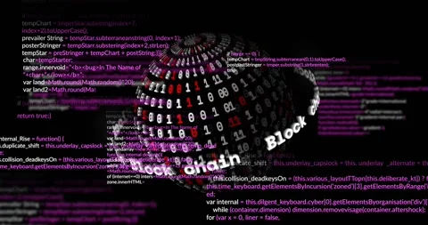 Animation of binary coding data processing over globe Stock-Footage 328974740