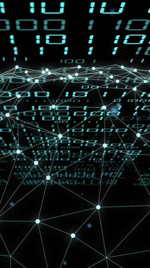 Animation of binary coding data processing over globe Stock Footage 343824801