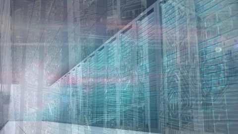 Animation of binary coding over human hand scanning and microprocessor 库存影片 330287789