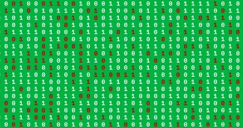Animation of binary coding over transparent background Video stock 318338018