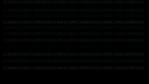 Animation of binary data streams Stock Footage 108454920