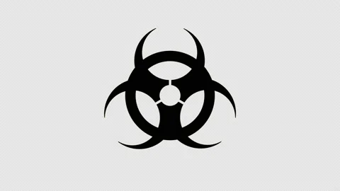 Animation of the biohazard icon. Stock Footage 190410594