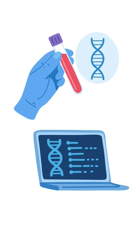 Animation biotechnology laboratory studying genetic material and molecular .. Video stock 346373927