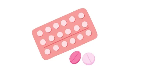 Animation birth control pills and reproductive healthcare concept Stock-Footage 346374197