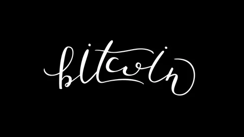 Animation of Bitcoin Lettering Stock Footage