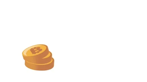 Animation of bitcoin stack on white background Stock Footage 314919492