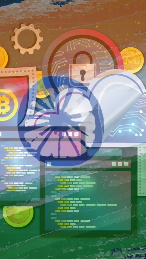 Animation of bitcoin symbol and data processing over flag of india in background Stock Footage 320983654