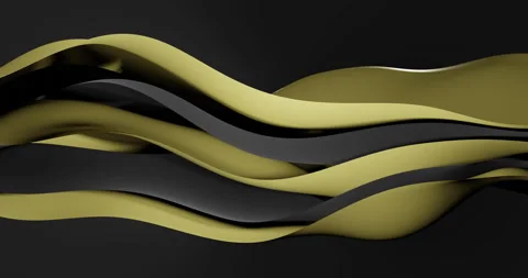 Animation of black and gold layers waving over black background Stock-Footage 270102136