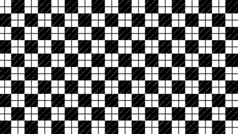 Animation of Black and white checkered pattern suitable for background Stock Footage 268776026