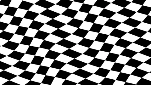 Animation of Black and white diagonal checkered pattern suitable for background Stock Footage 262701028
