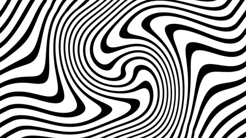 Animation of Black and white striped wavy pattern abstract background Video stock 263965537