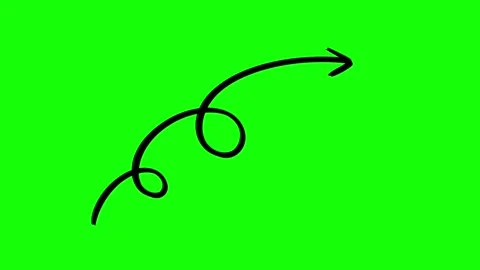 Animation of black arrow collection set. Green screen Stock Footage 276239376