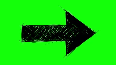 Animation black arrow line boil effect Stock Footage 338201835