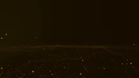 Animation The Black background is moving with tiny golden balls like particles. Stock Footage 89244645