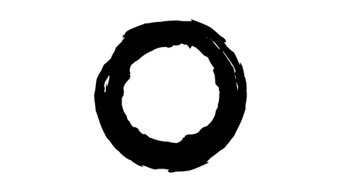 Animation of a black circle of paint Stock-Footage 113562083
