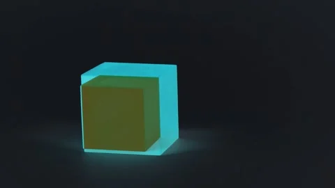 Animation on black. Color pattern with geometrical shapes on a minimal black  Stock Footage 157823722