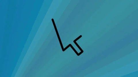 Animation of black computer cursor over blue background Stock Footage 246472523