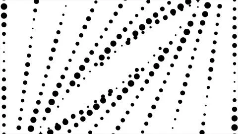 Animation of black dots or points moving on white background. MovingDynamic イラスト素材