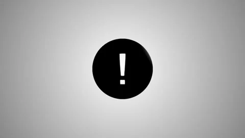 Animation of black exclamation mark icon on gray background with smooth tra.. 库存影片 346491092