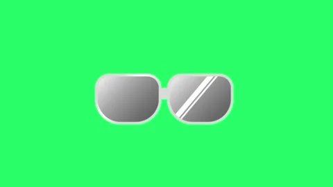 Animation black glasses isolate. Stock Footage 249887857