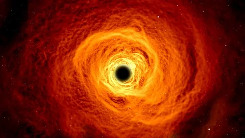 Animation of a Black hole in space Stock Footage 116488217