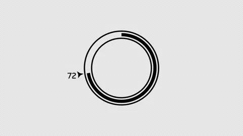 Animation black loading bar with Alpha channel. 0-100 percent. Black circle on Stock Footage 152491167