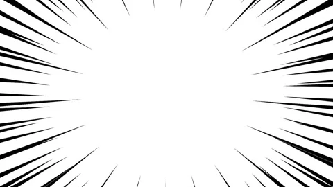 Animation of black mangastyle background with anime speed lines for dynamic Stock Footage 314478689