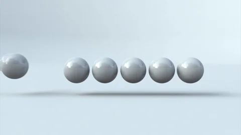 Animation of black newton's cradle Stock Footage 91856357