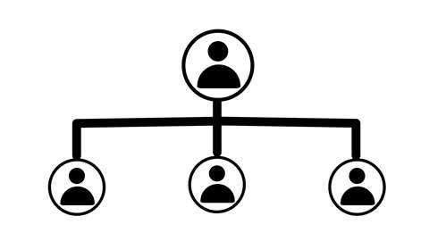 Animation of a black organizational chart with user icons Stock Footage 319611853