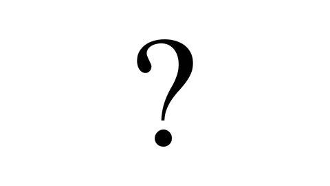 Animation Black Question Mark Symbol on White Background query inquiry Stock Footage 321790001