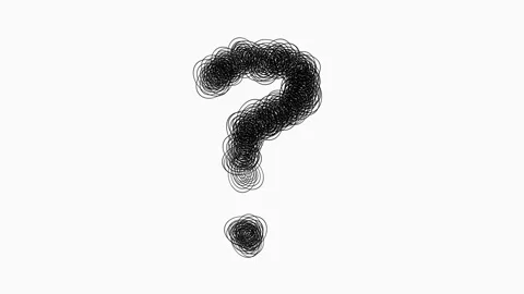 Animation Of Black Question Mark Symbol Isolated On White Background Stock Footage 325398293