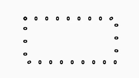 Animation Of Black Rectangle Frame Made Of Round Shapes Stock Footage 324530663