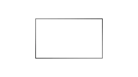 Animation of a black rectangle on white background Stock Footage 266700604