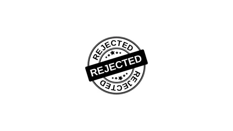 Animation Black Rejected Stamp on White Background seal rubber stamp Stock Footage 321854383