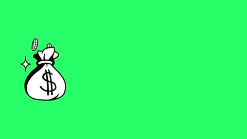 Animation black space bar floating on green background. Vídeo Stock 212018872